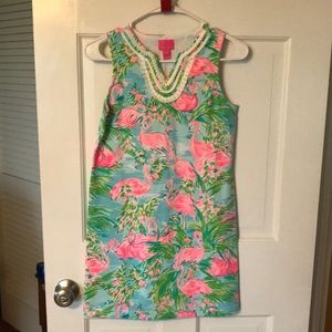 Lilly Pulitzer girls XL 12/14 flamingo dress NWT